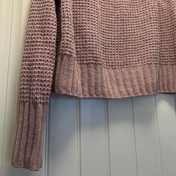 Hippie Rose Women’s Long Sleeve Cable Knit Turtleneck Pullover Sweater Sz M Pink - Picture 3 of 6